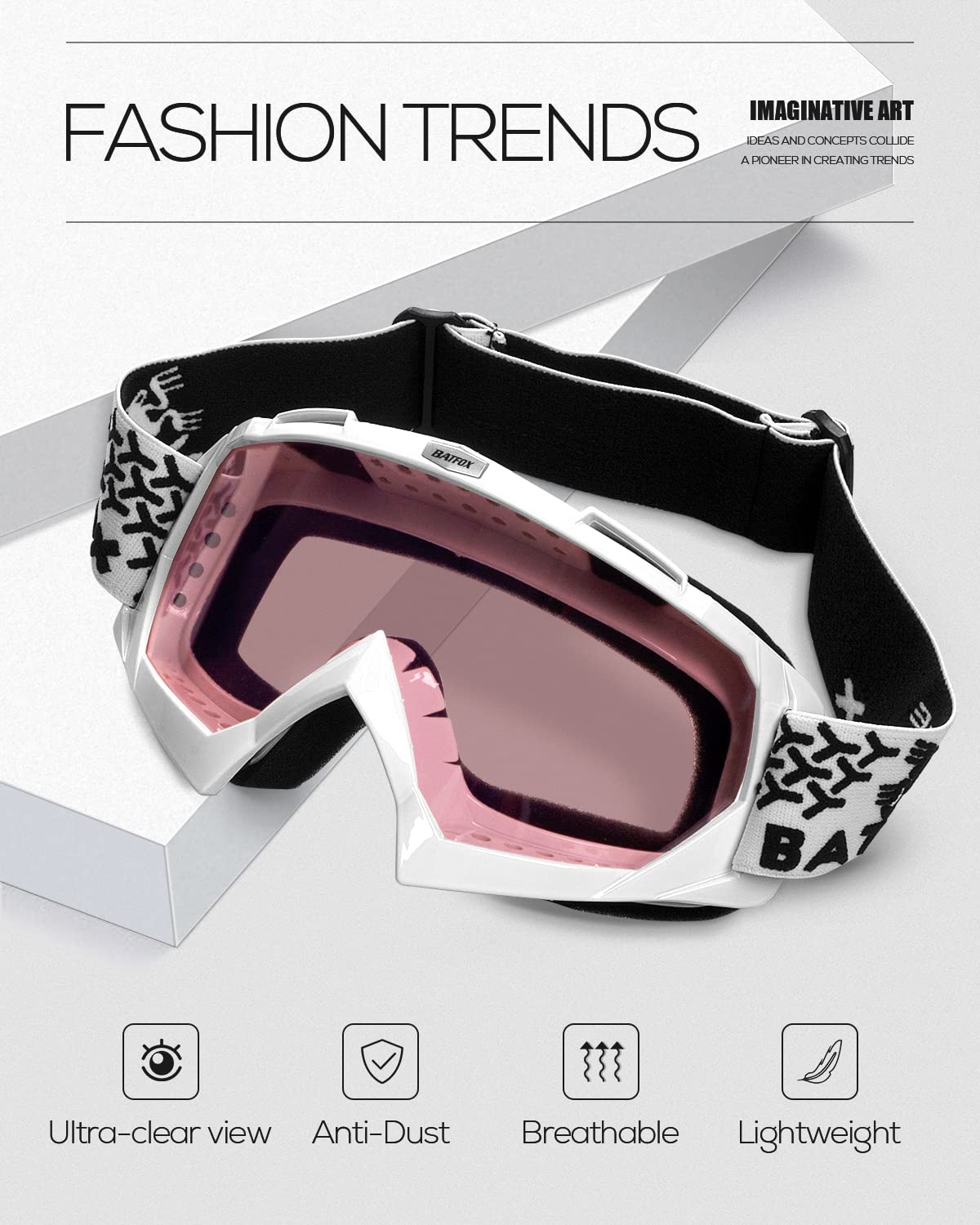 Batfox Dirt Bike Atv Goggles Motorcycle Gear Riding Motocross Dirtbike 4-Wheeler Mx Dh Accessories Goggles Glasses For Men Women